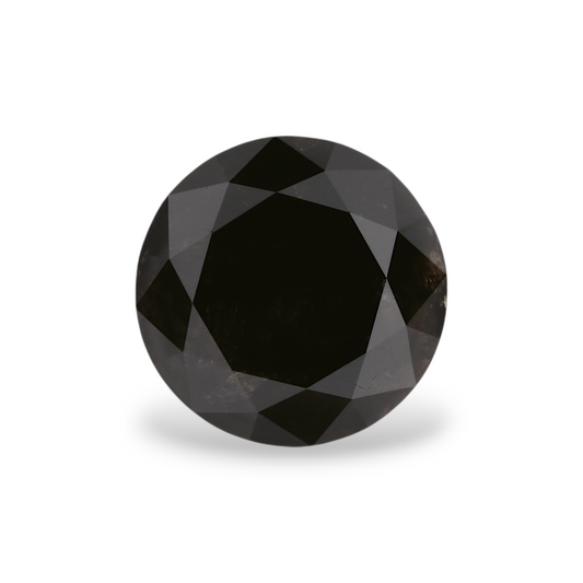 2,21 Karat Natürlicher Schwarzer Runder Diamant GIA