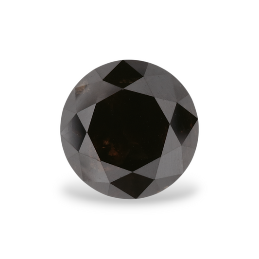 2,27 Karat Natürlicher Schwarzer Runder Diamant GIA