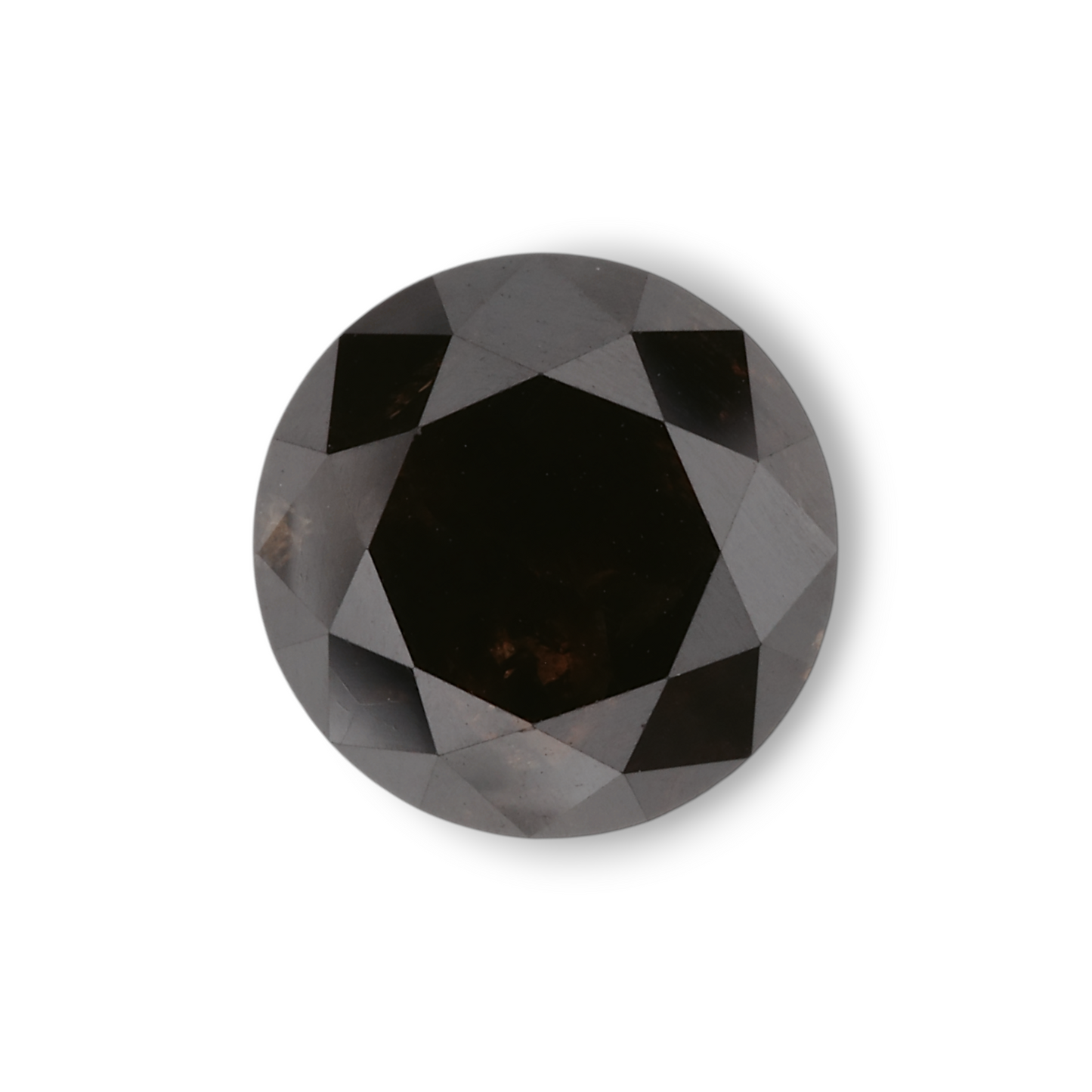 2,27 Karat Natürlicher Schwarzer Runder Diamant GIA