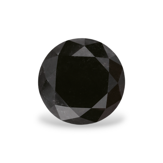 2,46 Karat Natürlicher Schwarzer Runder Diamant GIA