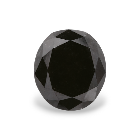 1,48 Karat natürlicher schwarzer ovaler Diamant, GIA-zertifiziert