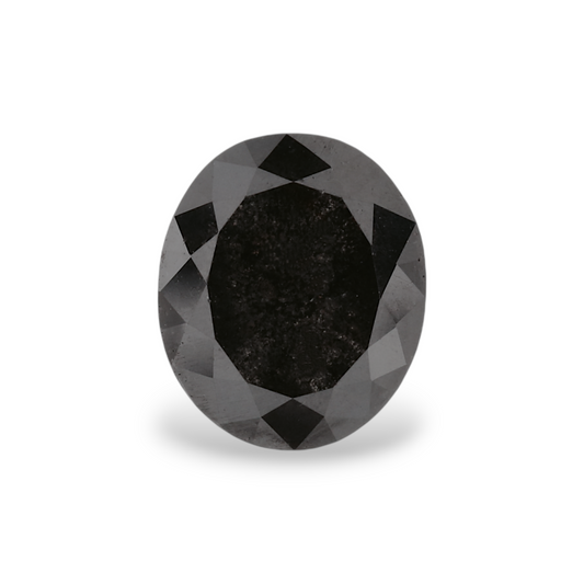 2,29 Karat natürlicher schwarzer ovaler Diamant, GIA