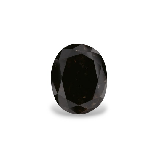 4,37 Karat natürlicher, dunkelbrauner, ovaler Diamant (GIA-geprüft)