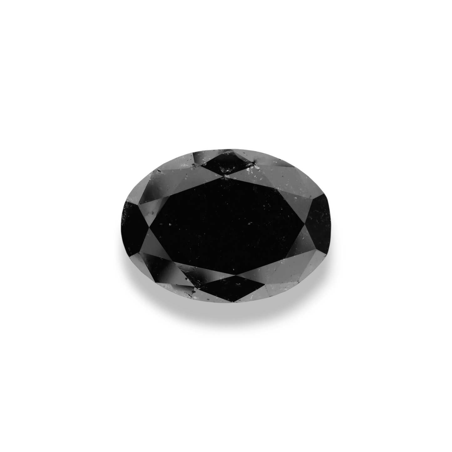 8,58 Karat natürlicher schwarzer ovaler Diamant, GIA