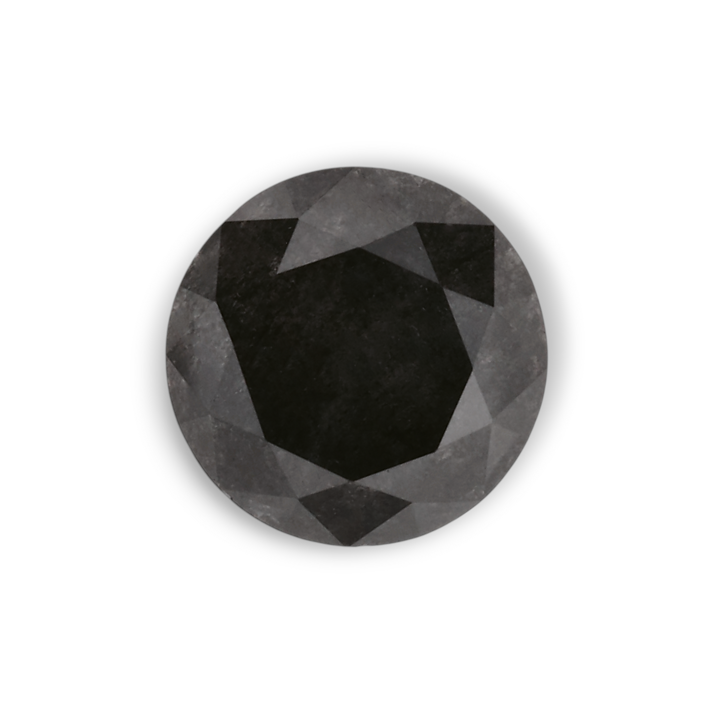 0,78 Karat Natürlicher Schwarzer Runder Diamant GIA