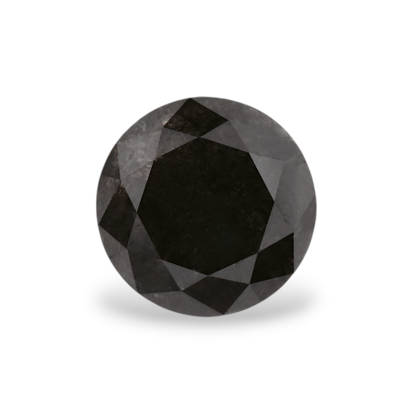 0,84 Karat Natürlicher Schwarzer Runder Diamant GIA