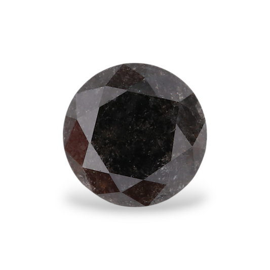 0,68 Karat Natürlicher Schwarzer Runder Diamant GIA