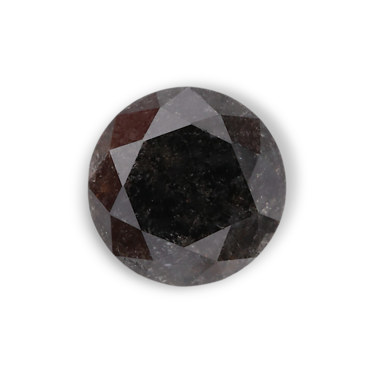 0,68 Karat Natürlicher Schwarzer Runder Diamant GIA