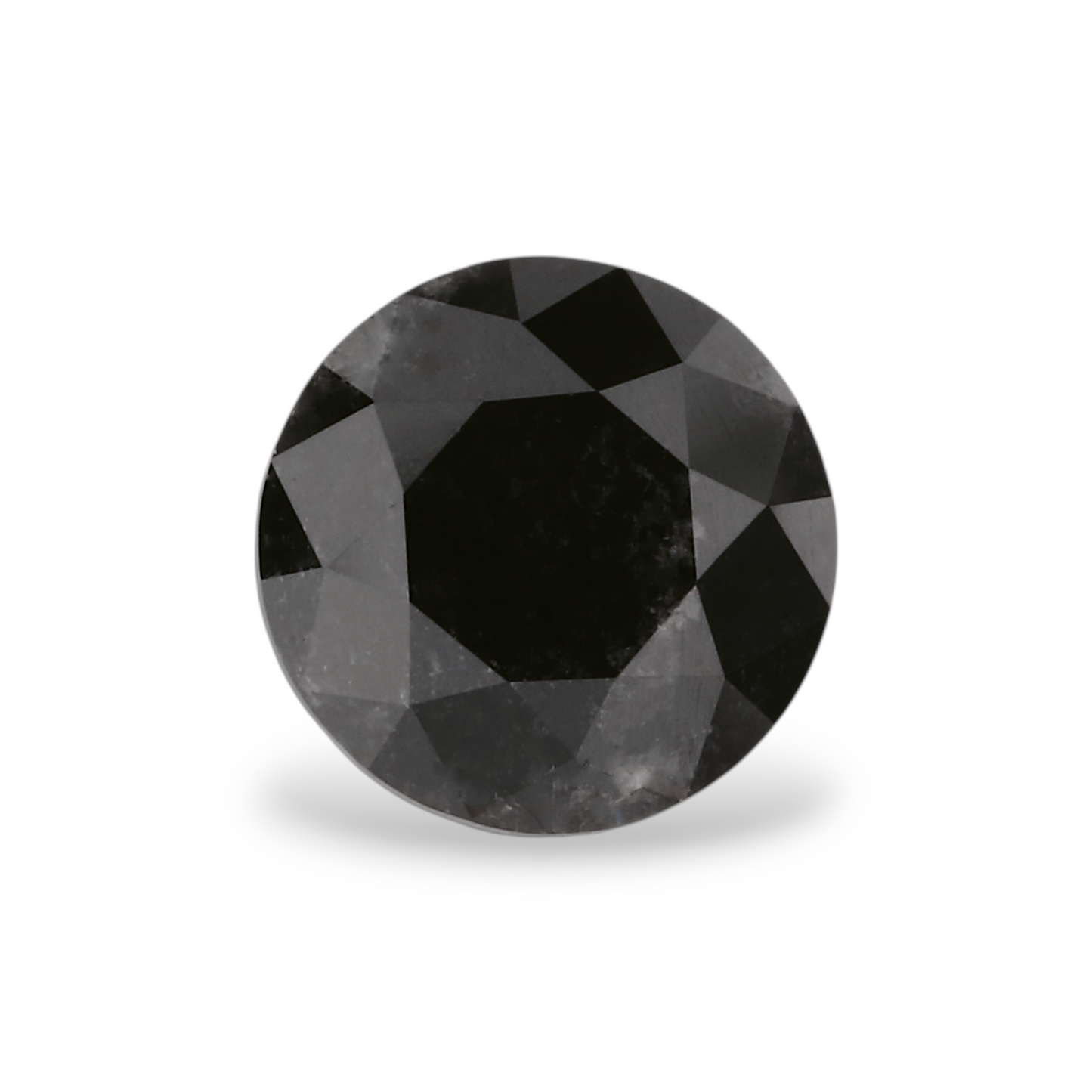 0,84 Karat Natürlicher Schwarzer Runder Diamant GIA