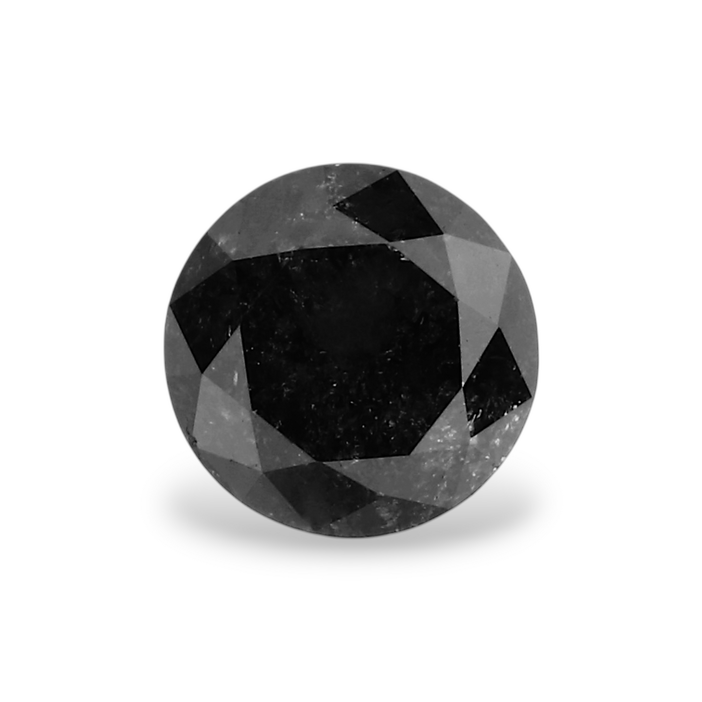 0,68 Karat Natürlicher Schwarzer Runder Diamant GIA