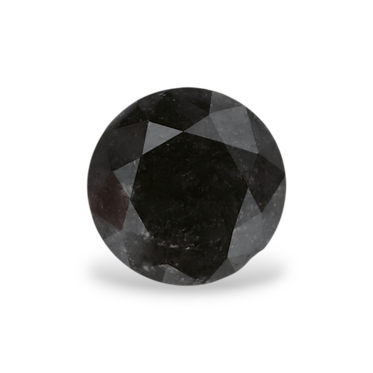 1,06 Karat Natürlicher Schwarzer Runder Diamant GIA
