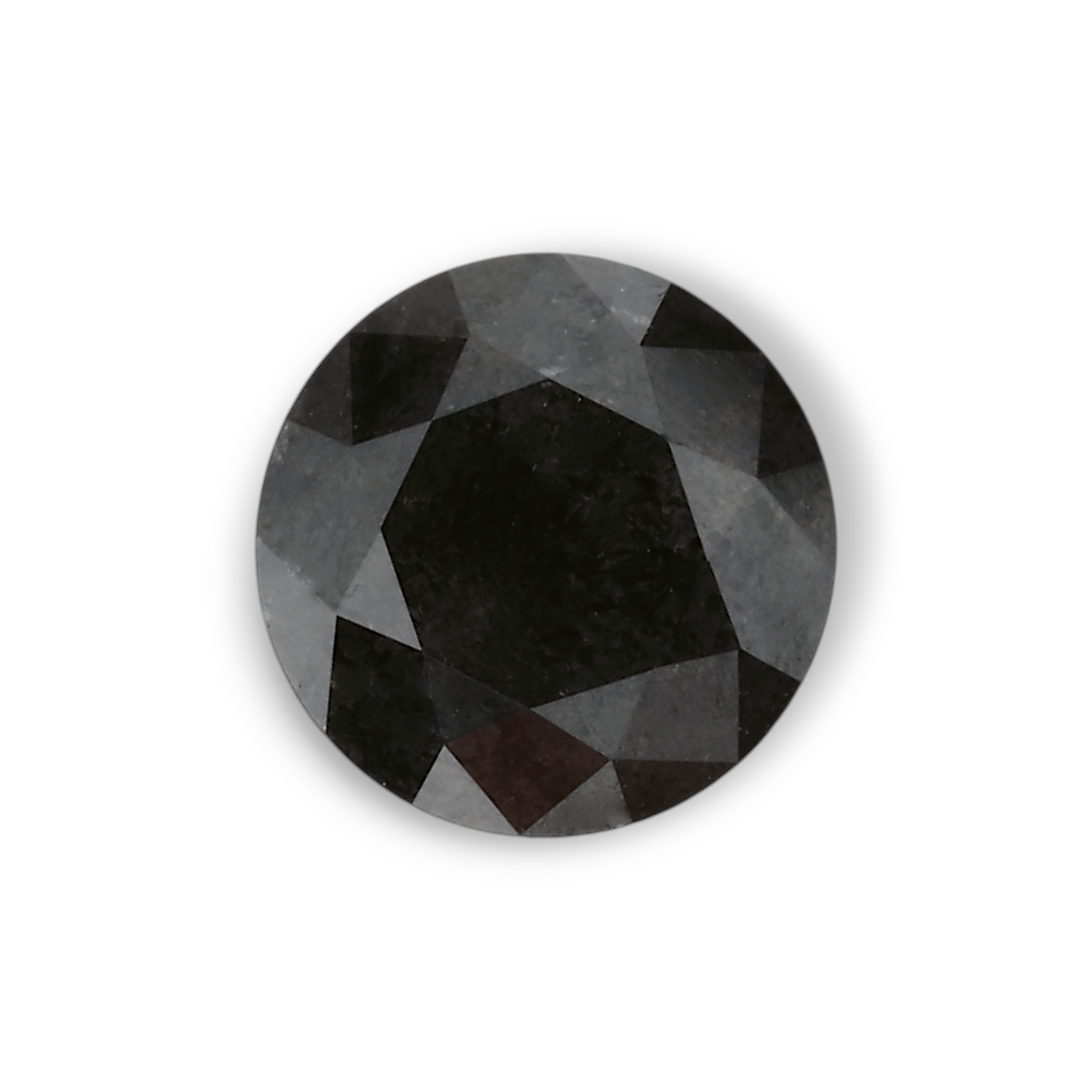 0,77 Karat Natürlicher Schwarzer Runder Diamant GIA