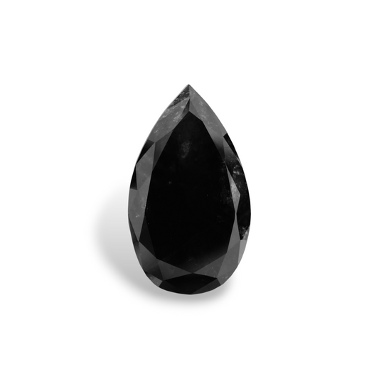 7,45 Karat natürlicher schwarzer Birnendiamant (GIA-geprüft)