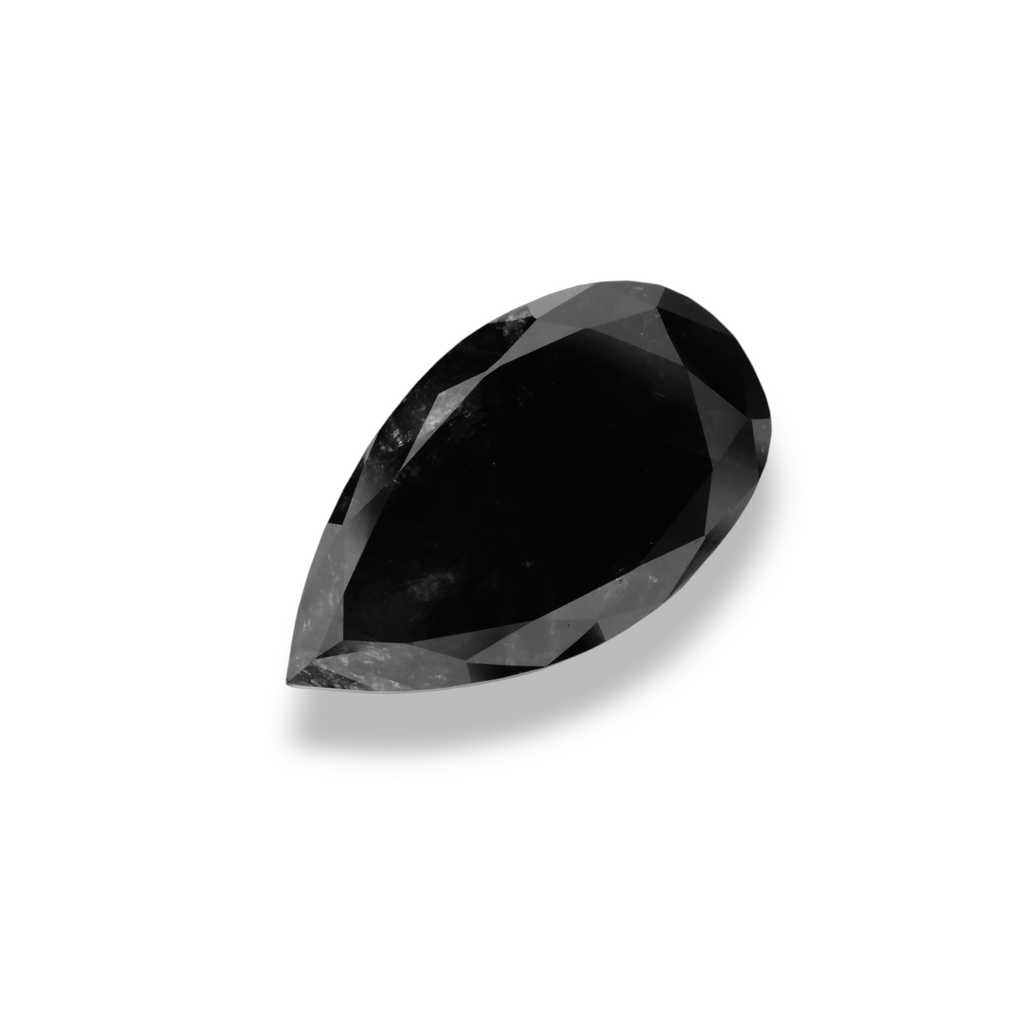 7,45 Karat natürlicher schwarzer Birnendiamant (GIA-geprüft)