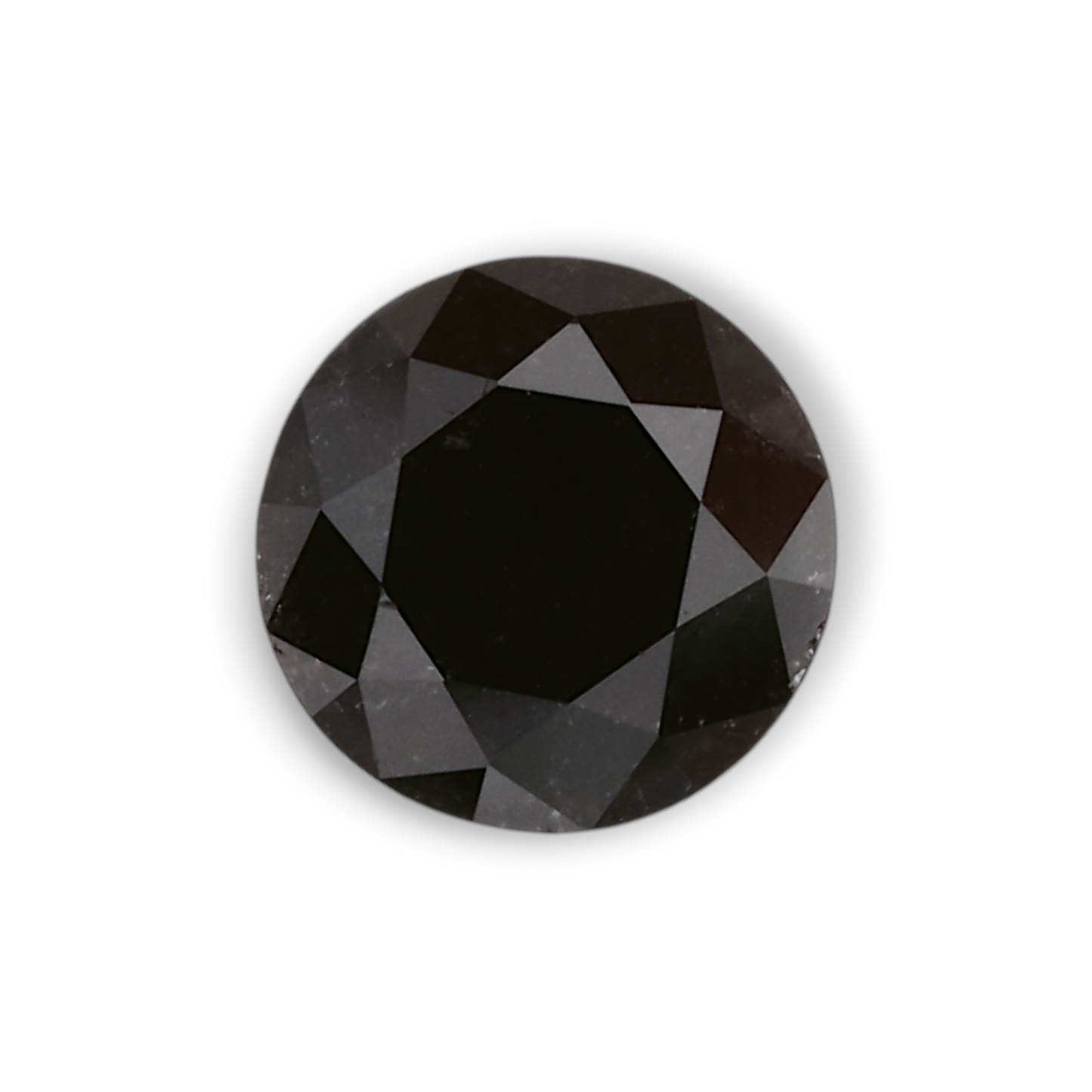 0,69 Karat Natürlicher Schwarzer Runder Diamant GIA