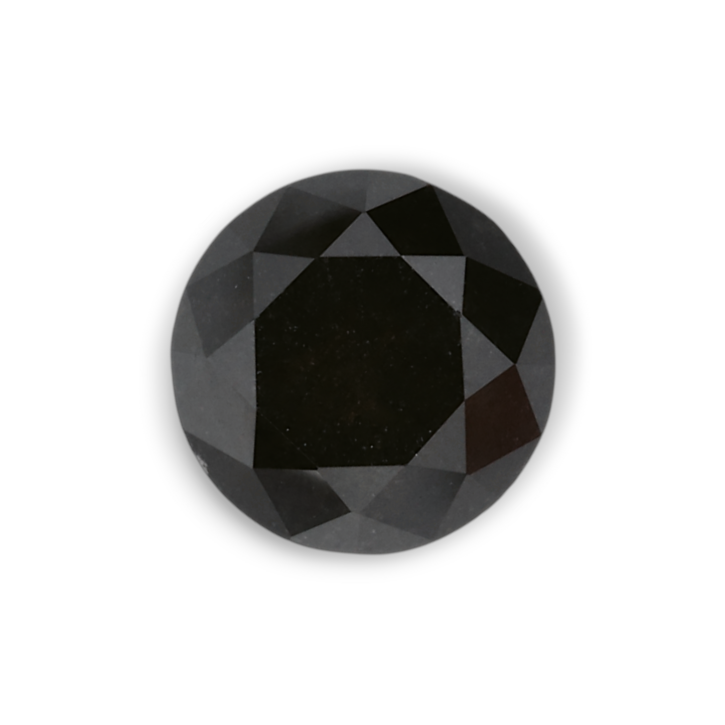 1.10 Carat Natural Black Round Diamond GIA