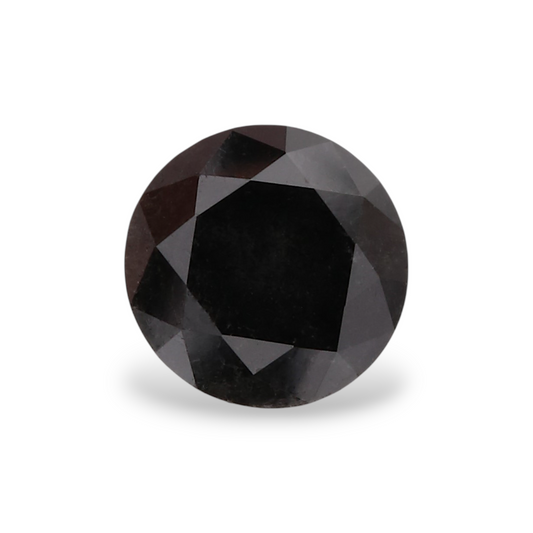 0.62 Carat Natural Black Round Diamond GIA