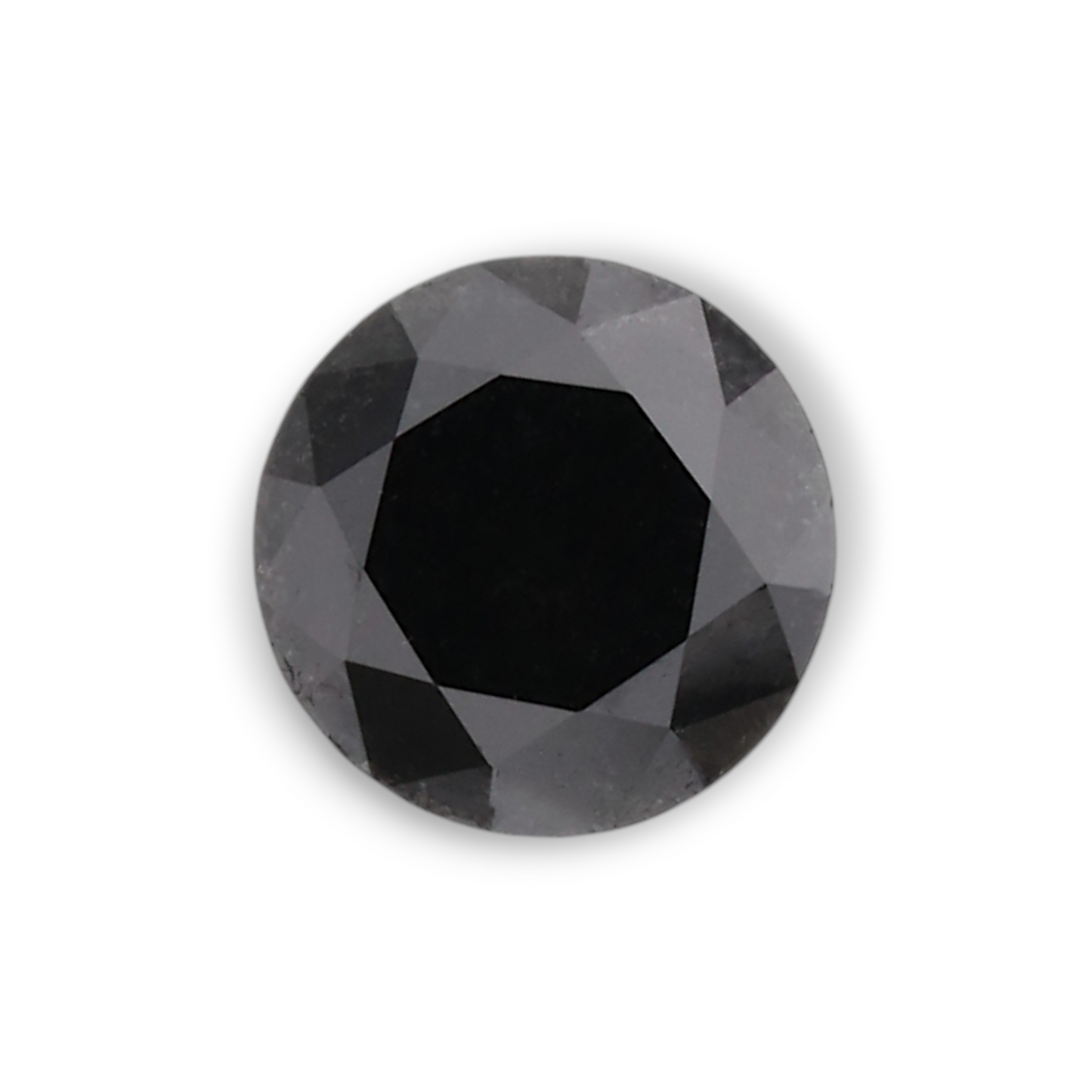 0,59 Karat Natürlicher Schwarzer Runder Diamant GIA