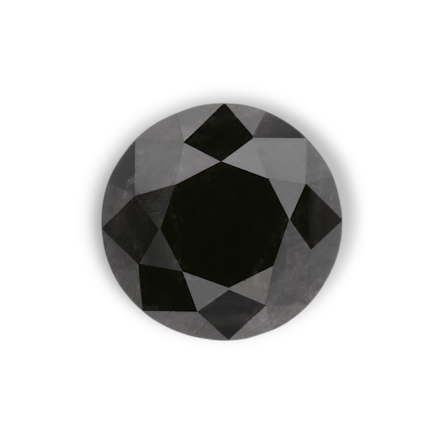0,76 Karat Natürlicher Schwarzer Runder Diamant GIA