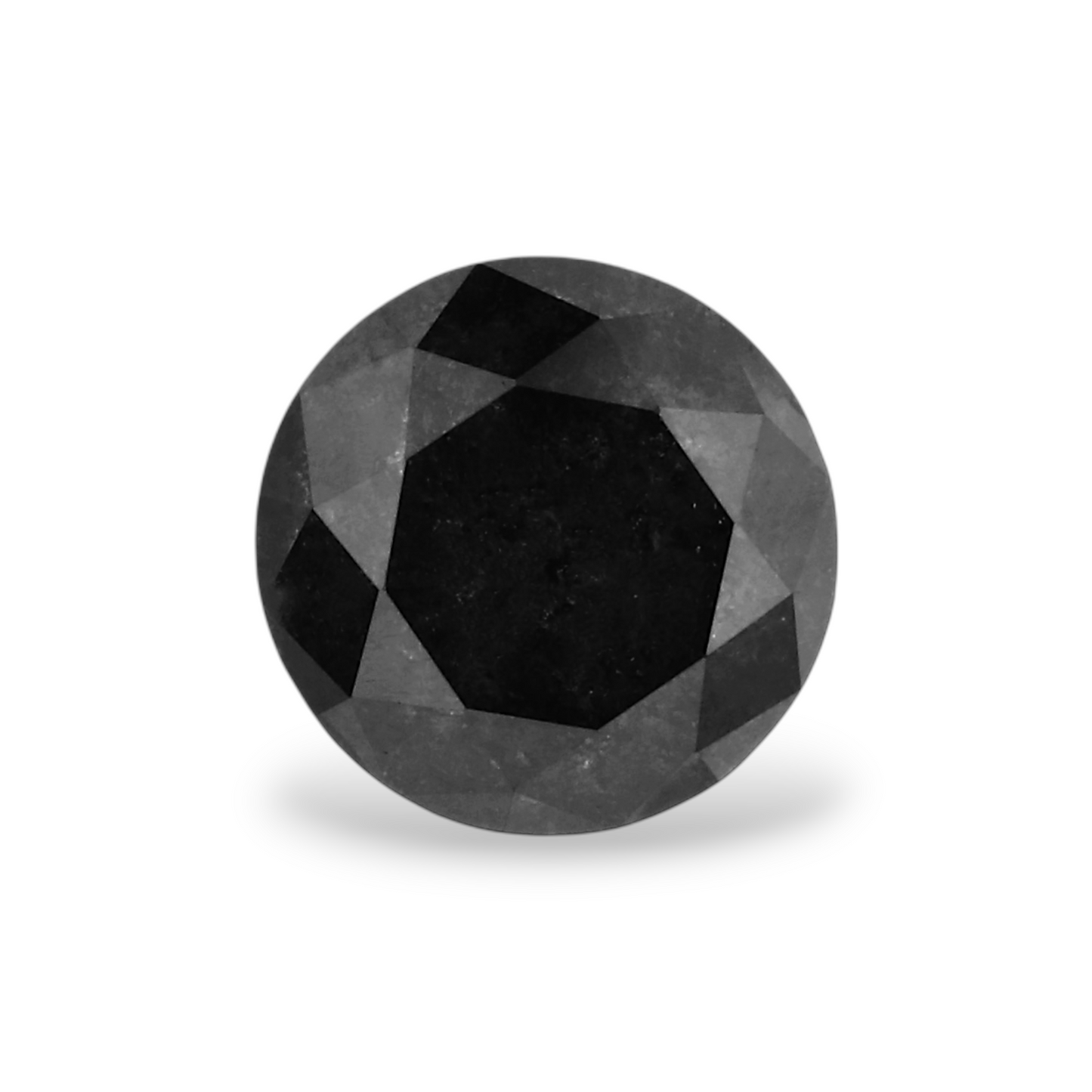 0,84 Karat Natürlicher Schwarzer Runder Diamant GIA