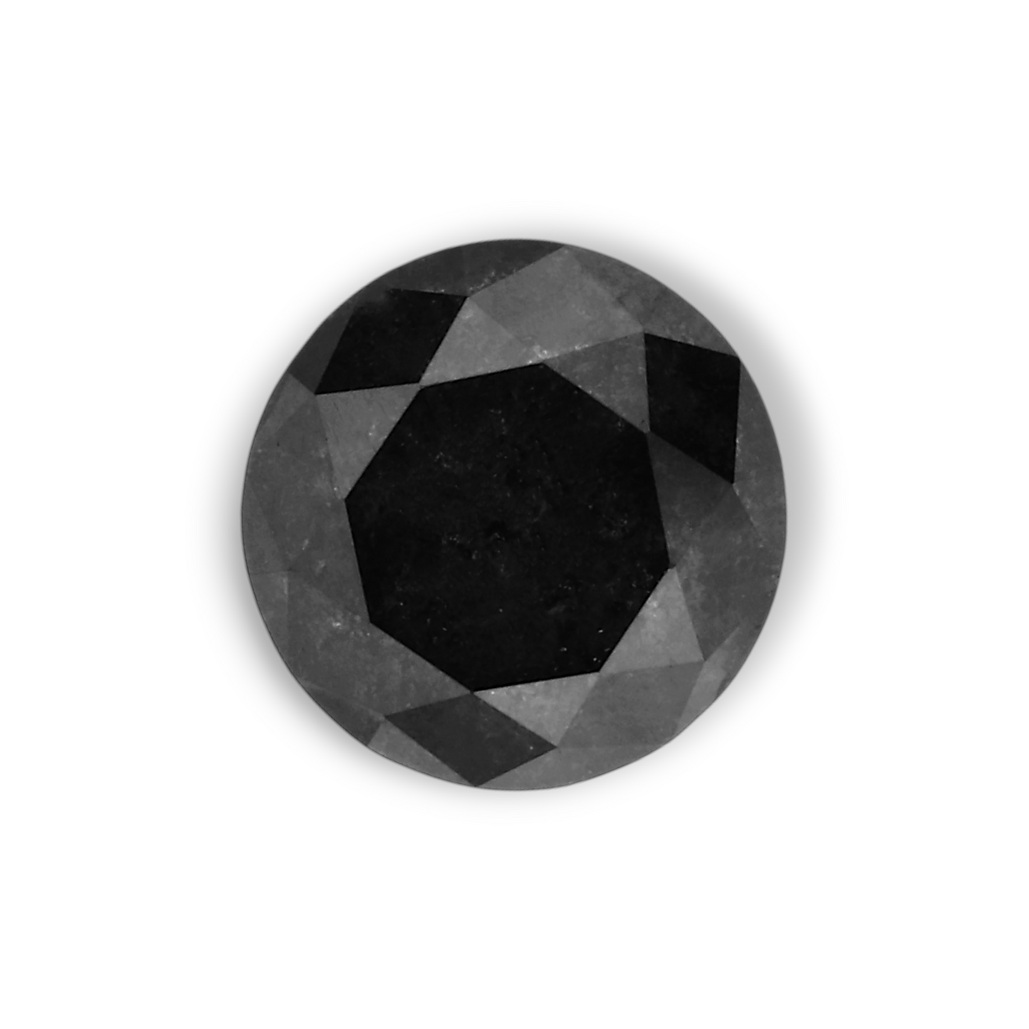 0,84 Karat Natürlicher Schwarzer Runder Diamant GIA
