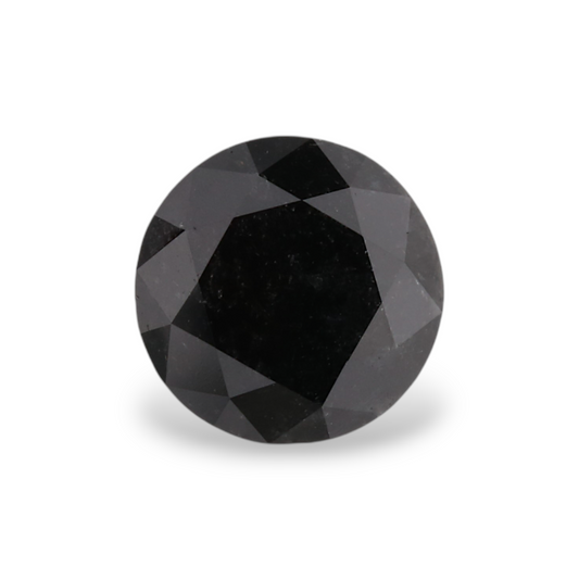 1,07 Karat Natürlicher Schwarzer Runder Diamant GIA