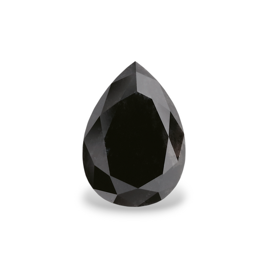 1,58 Karat natürlicher schwarzer Birnendiamant (GIA-geprüft)