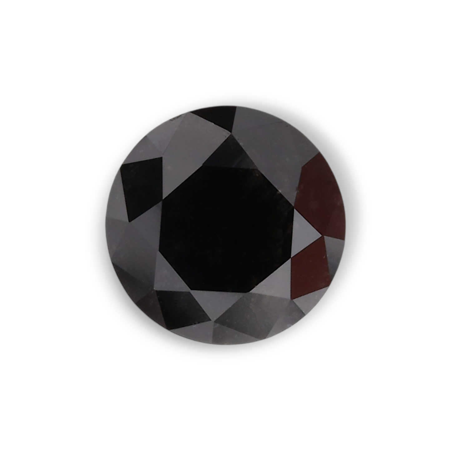 0,61 Karat Natürlicher Schwarzer Runder Diamant GIA