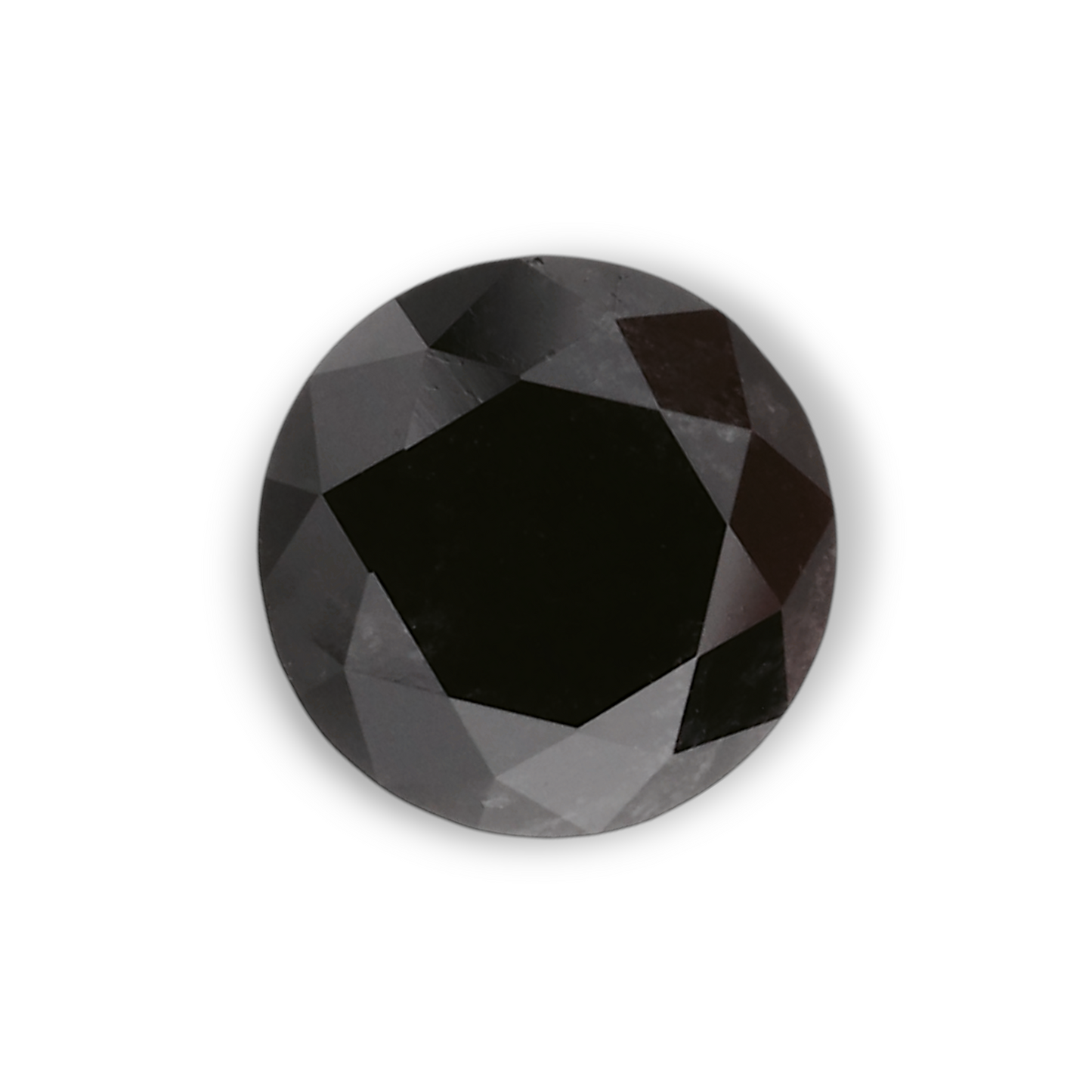 0,69 Karat Natürlicher Schwarzer Runder Diamant GIA