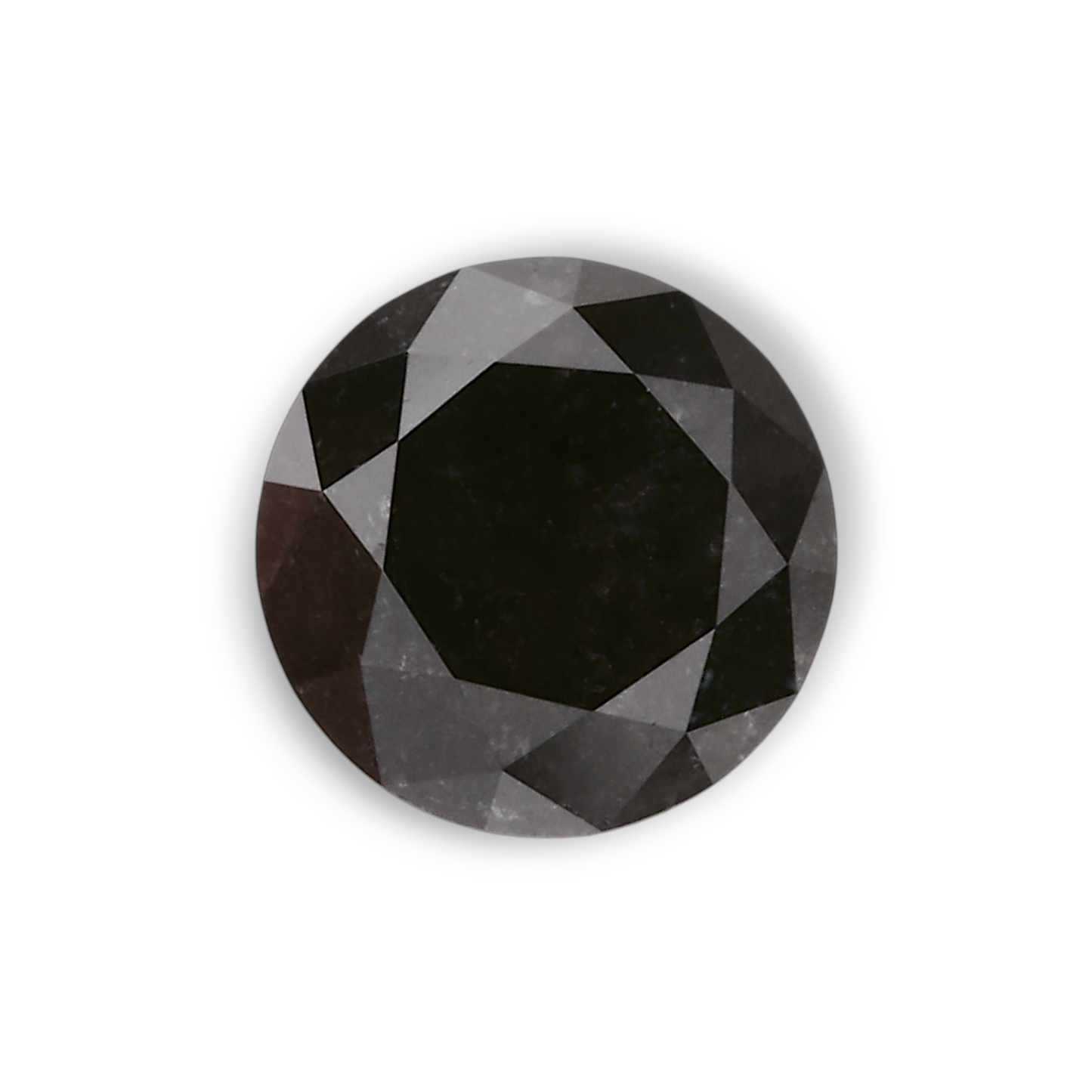 0,68 Karat Natürlicher Schwarzer Runder Diamant GIA
