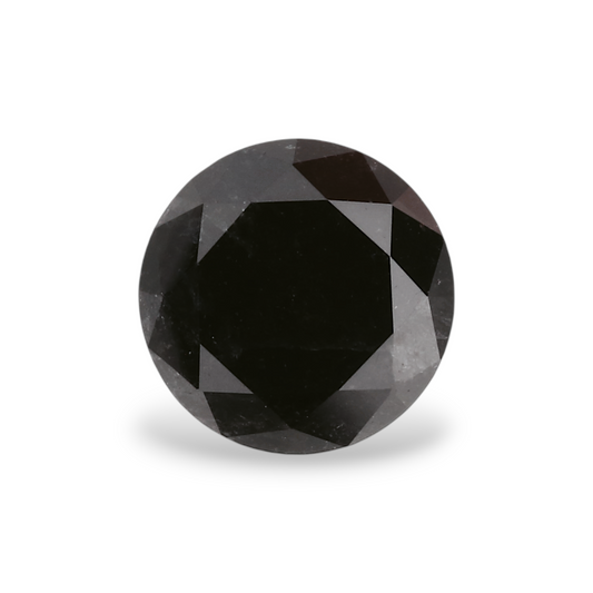 1,07 Karat Natürlicher Schwarzer Runder Diamant GIA