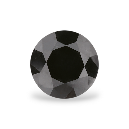 1,00 Karat Natürlicher Schwarzer Runder Diamant GIA