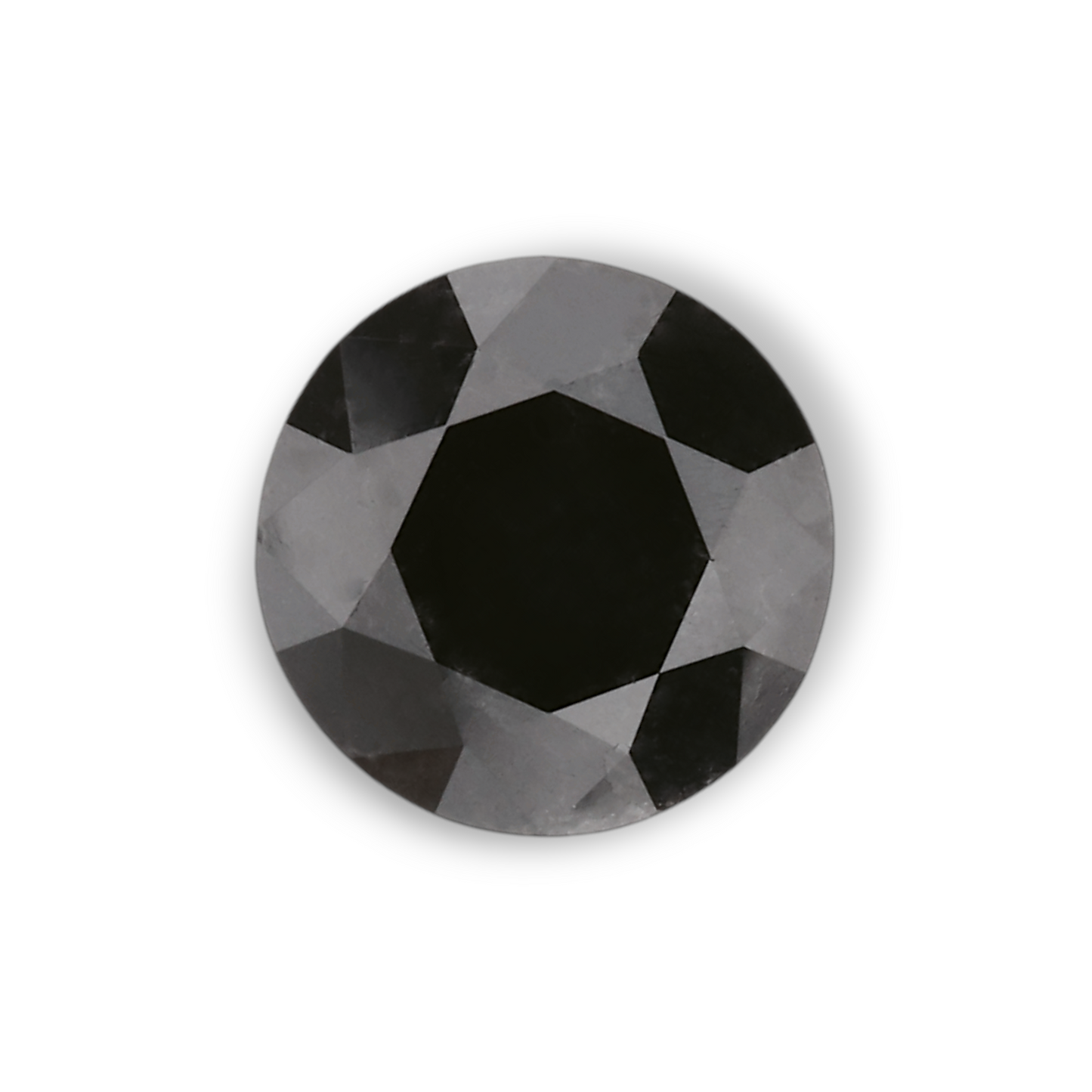 1,00 Karat Natürlicher Schwarzer Runder Diamant GIA