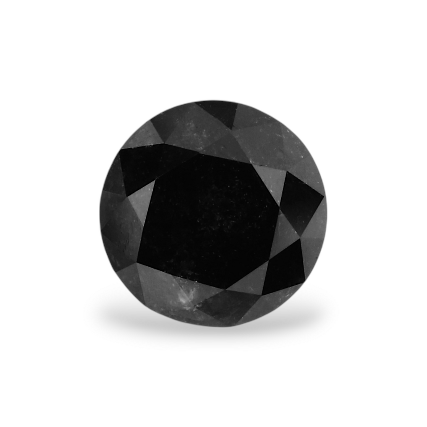 0,84 Karat Natürlicher Schwarzer Runder Diamant GIA