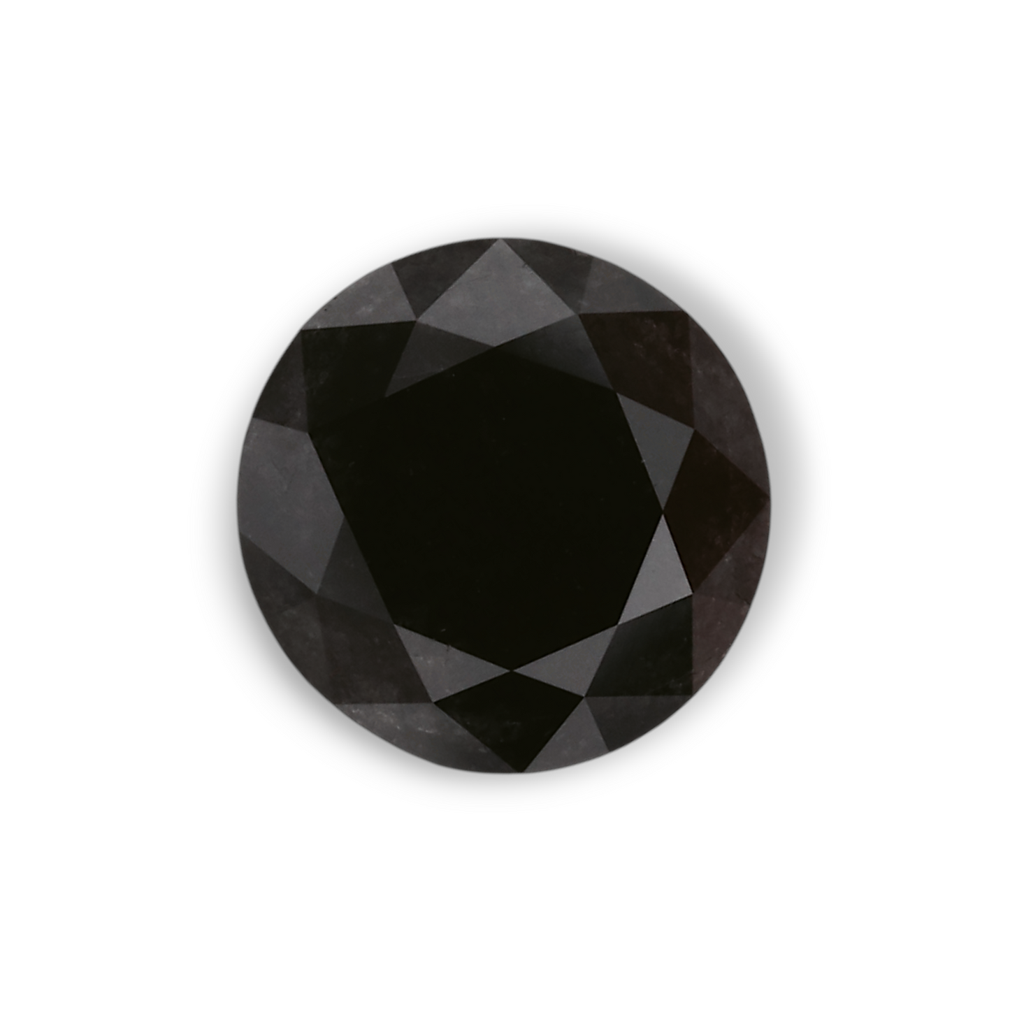 1,27 Karat natürlicher schwarzer runder Diamant (GIA)