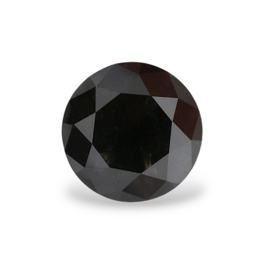 1,39 Karat Natürlicher Schwarzer Runder Diamant GIA