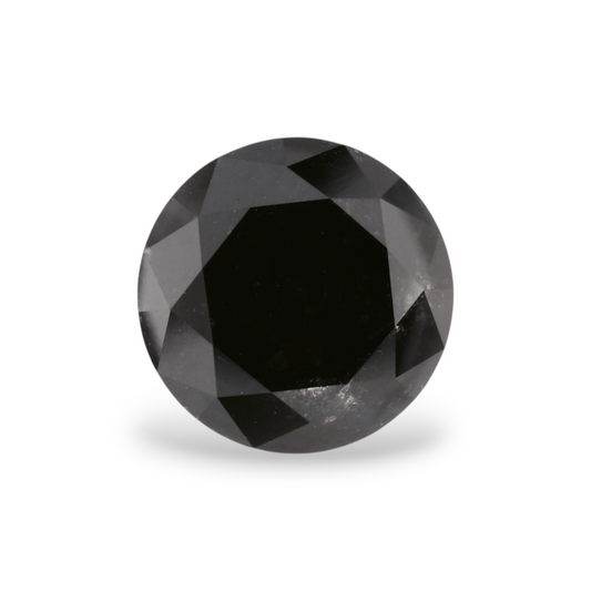 1,70 Karat Natürlicher Schwarzer Runder Diamant GIA