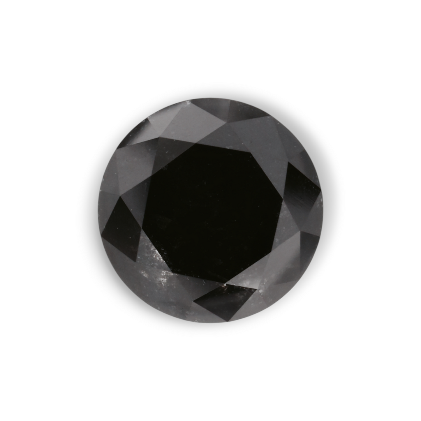 1,70 Karat Natürlicher Schwarzer Runder Diamant GIA