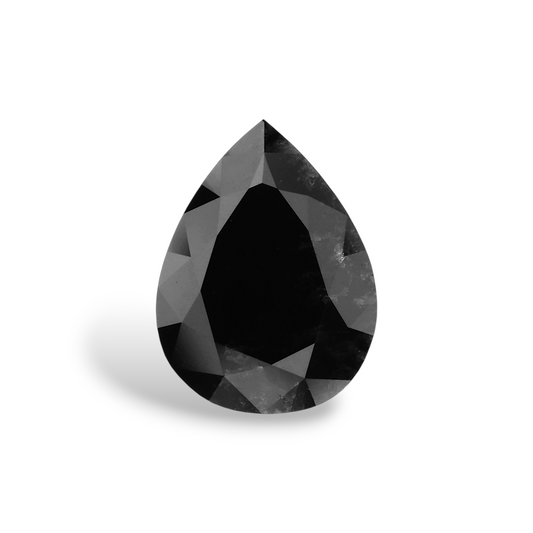 1,39 Karat natürlicher schwarzer Birnendiamant (GIA-geprüft)