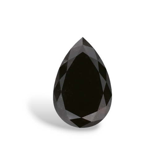 2,11 Karat natürlicher, dunkelschwarzer Birnen-Diamant (GIA-geprüft)