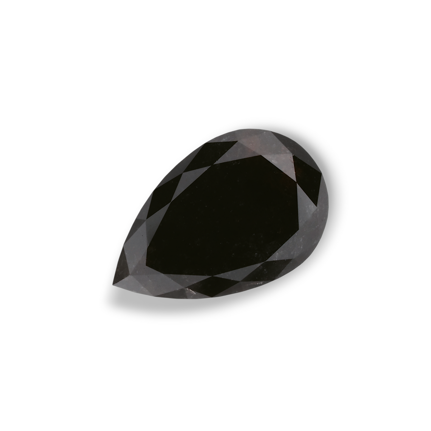 2,11 Karat natürlicher, dunkelschwarzer Birnen-Diamant (GIA-geprüft)