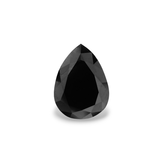 3,07 Karat Natürlicher Schwarzer Birnenförmiger Diamant GIA