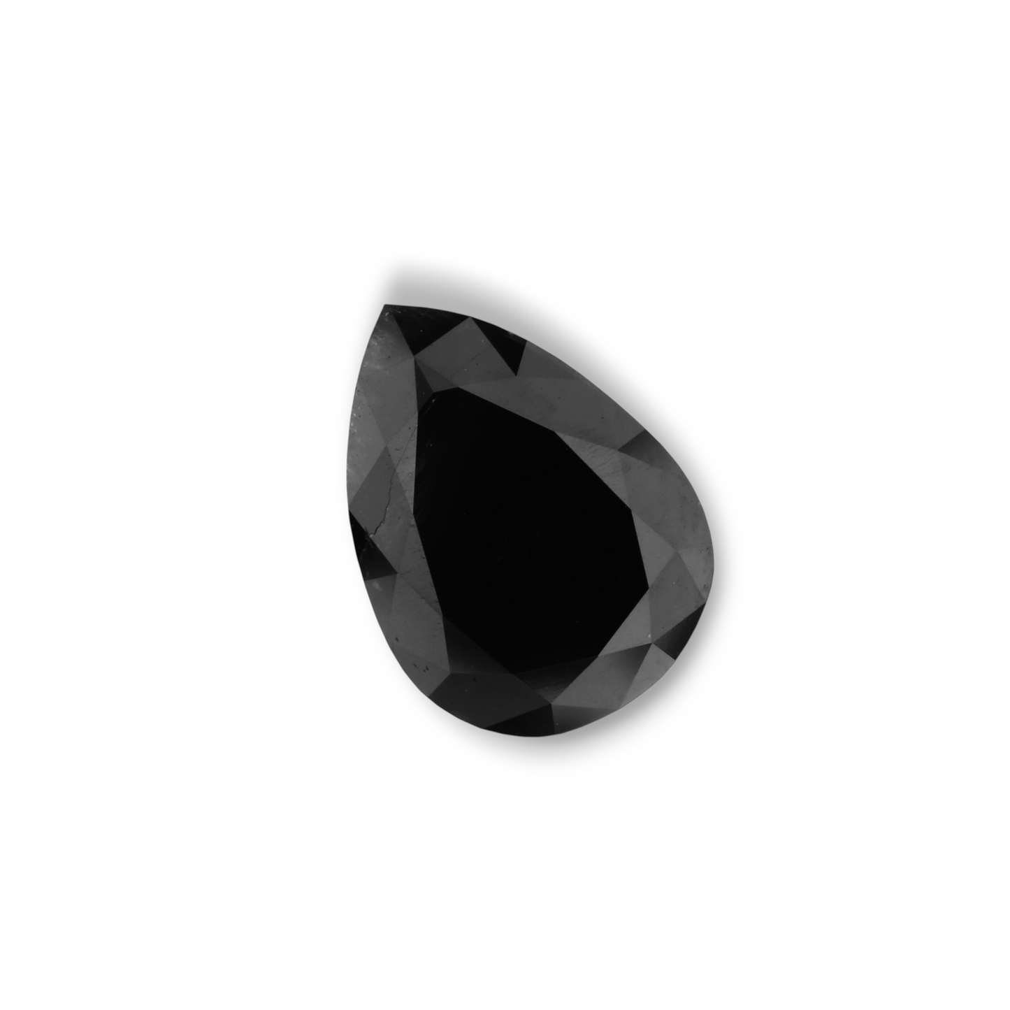 3,07 Karat Natürlicher Schwarzer Birnenförmiger Diamant GIA