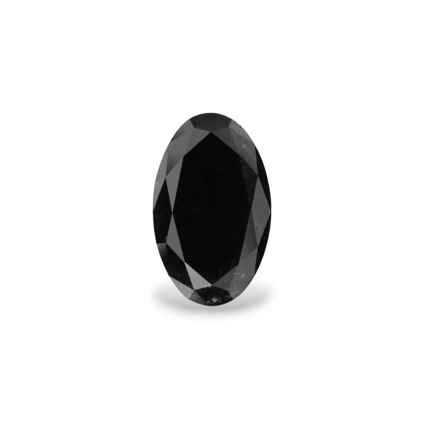 4,58 Karat natürlicher schwarzer ovaler Diamant, GIA