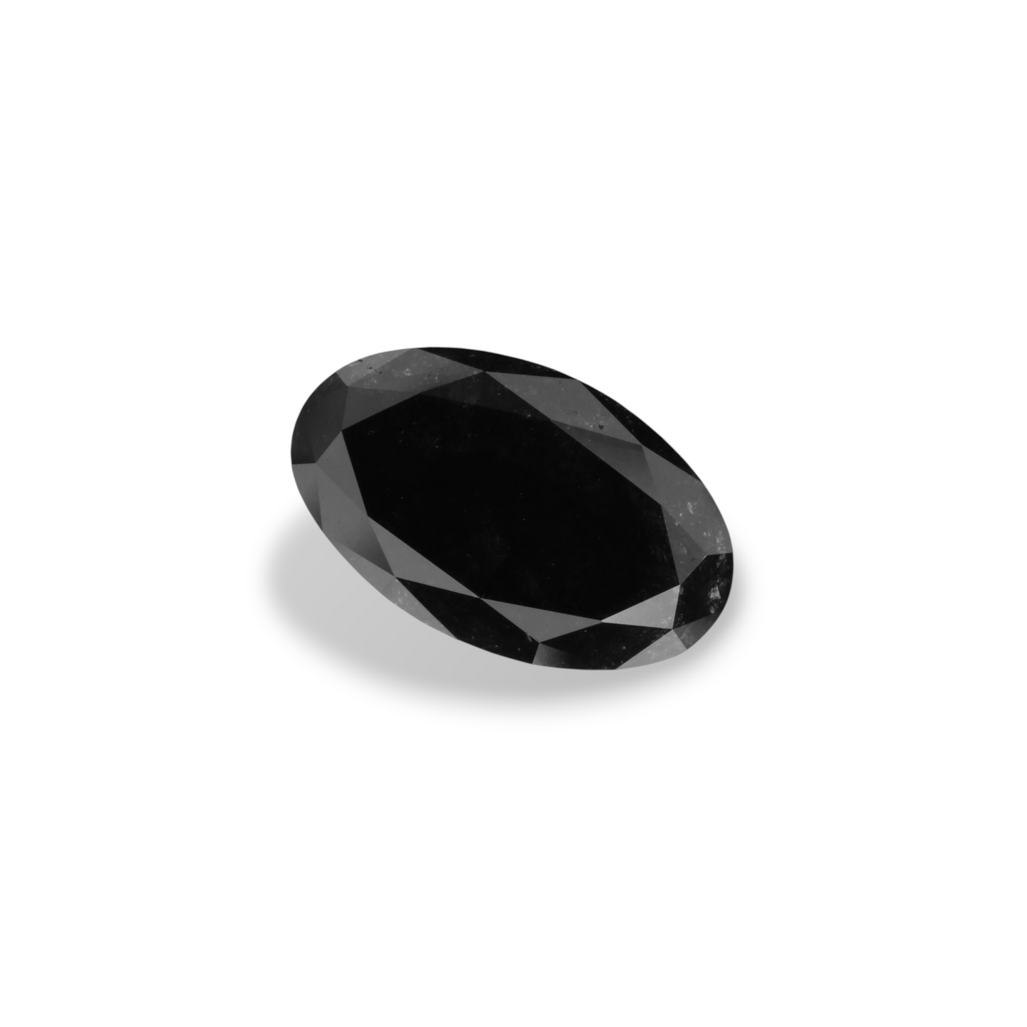 4,58 Karat natürlicher schwarzer ovaler Diamant, GIA