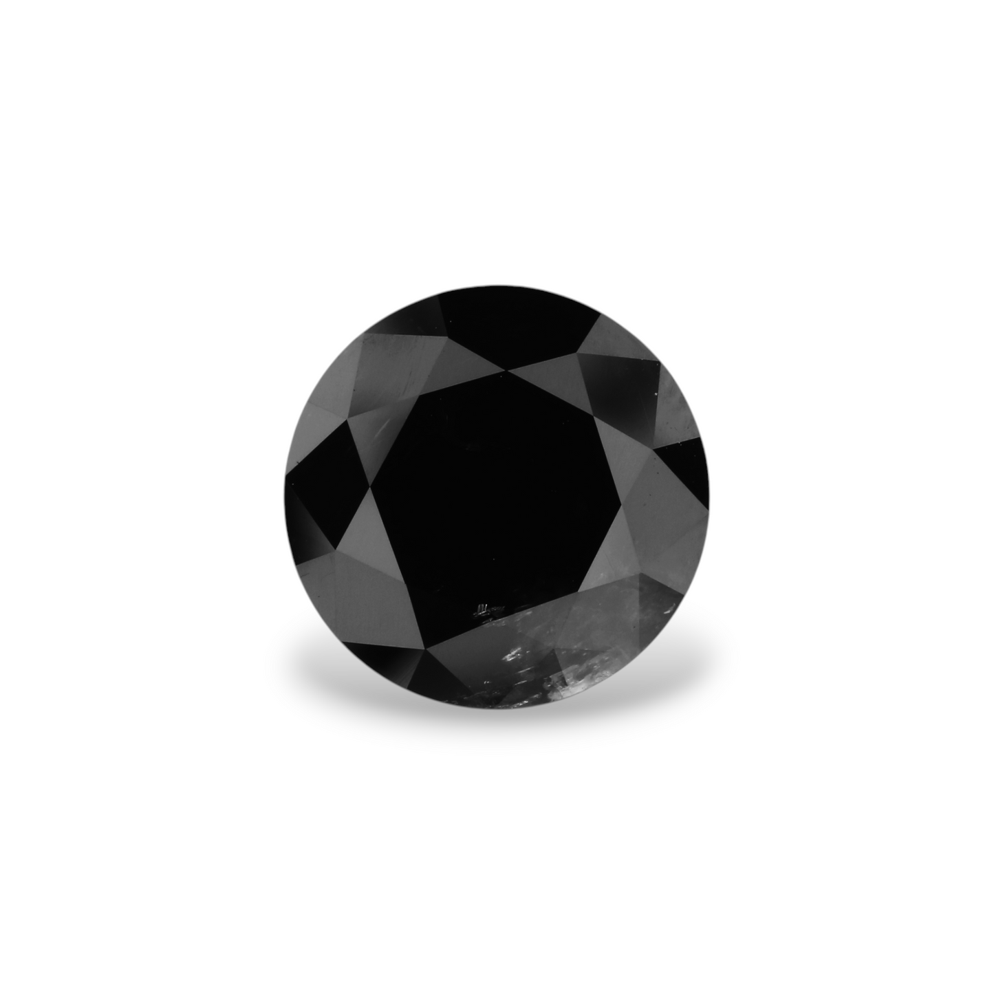 3,68 Karat Natürlicher Schwarzer Runder Diamant GIA