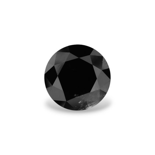 3,68 Karat Natürlicher Schwarzer Runder Diamant GIA