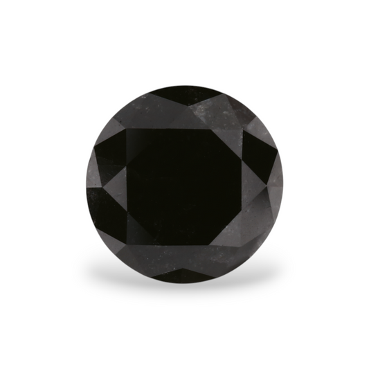 1,92 Karat natürlicher schwarzer runder Diamant (GIA)