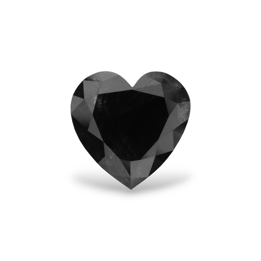 4,33 Karat Natürlicher Schwarzer Herzdiamant GIA
