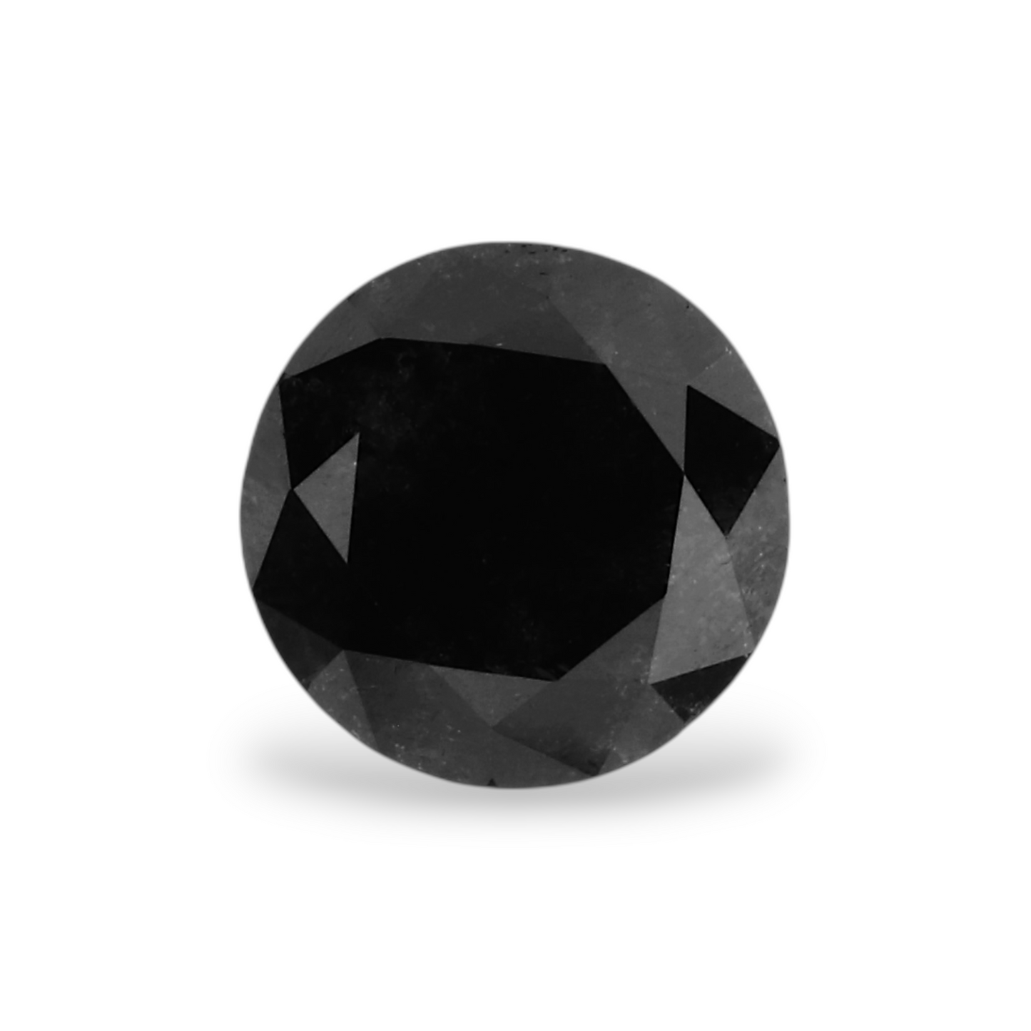 0.78 Carat Natural Black Round Diamond GIA